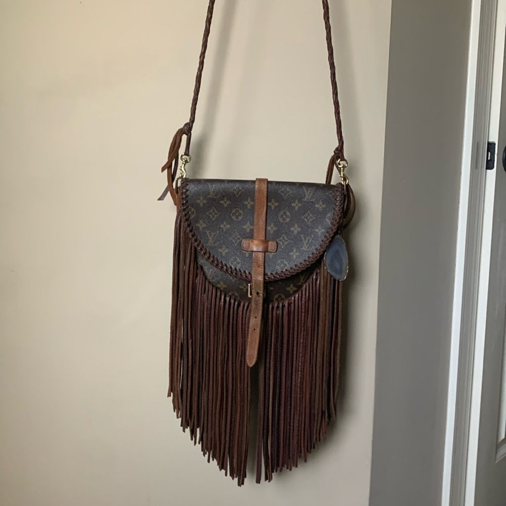Authentic Vintage Boho, Louis Vuitton Crossbody bag with authentic wallet